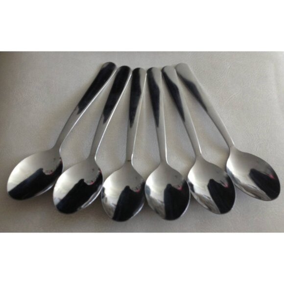 Teaspoons Set of 6 Tramontina Pro Line Commercial Grade Stainless Steel New - Picture 2 of 3